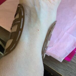 Brown Cutout Metal Cuff Bracelet